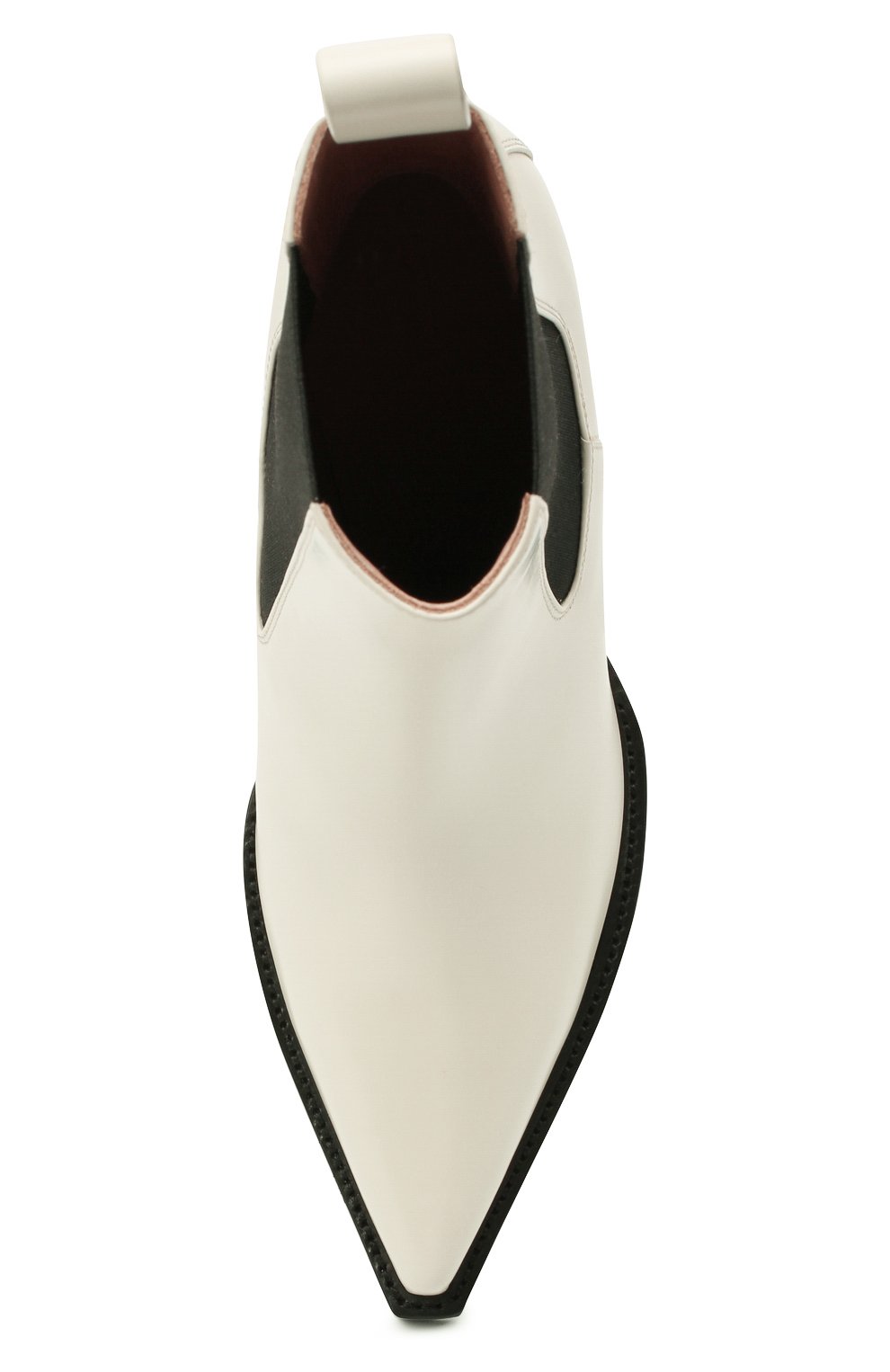 Женские кожаные казаки bv lean  BOTTEGA VENETA молочного цвета, арт. 639826/V01M0 | Фото 6 (Женское Кросс-КТ: Казаки-ботинки; Материал внешний: Кожа; Длина стельки: 24,5, 27, 26,4, 27,5; Материал внутренний: Натуральная кожа; Региональные ограничения белый список (Axapta Mercury): RU; Каблук тип: Устойчивый; Материал утеплителя: Без утеплителя; ширина носка стельки: 7,7, 7,5, 8; высота каблука: 7,6, 7,8; толщина подошвы: 1)