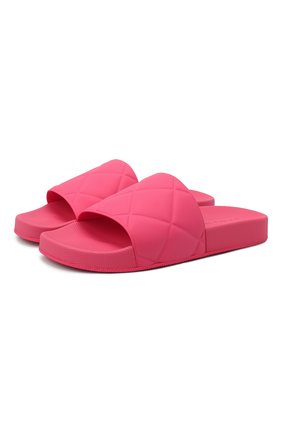 Женские шлепанцы bv slider BOTTEGA VENETA розового цвета по цене 25100 руб., арт. 640051/V00P0 | Фото 1 Женские шлепанцы bv slider BOTTEGA VENETA розового цвета, арт. 640051/V00P0 | Фото 1