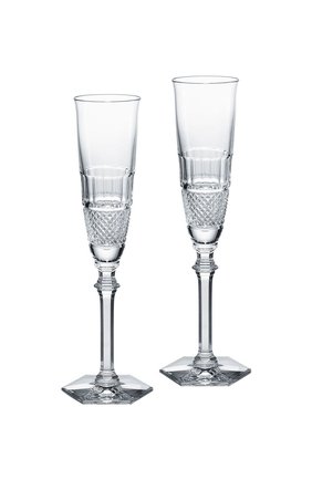 Набор из 2-х фужеров для шампанского diamant BACCARAT прозрачного цвета, арт. 2 807 400 | Фото 1 (Интерьер_коллекция: Diamant; Ограничения доставки: fragile-2)