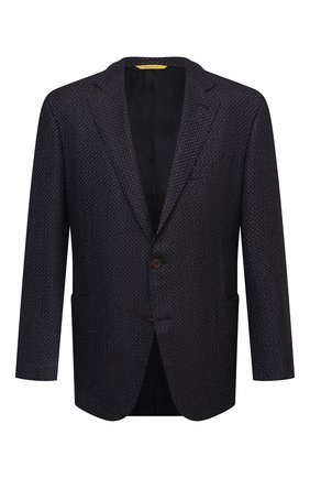 Мужской шерстяной пиджак CANALI темно-синего цвета по цене 111500 руб., арт. 13275/CU02738/154/60-64 | Фото 1 Мужской шерстяной пиджак CANALI темно-синего цвета, арт. 13275/CU02738/154/60-64 | Фото 1