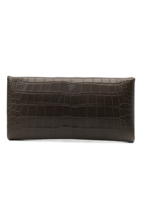 Женский клатч из кожи аллигатора TOM FORD хаки цвета по цене 859500 руб., арт. L1373R-EAL001/AMIS | Фото 1 Женский клатч из кожи аллигатора TOM FORD хаки цвета, арт. L1373R-EAL001/AMIS | Фото 1 (Размер: medium; Женское Кросс-КТ: Клатч-клатчи, Вечерняя сумка; Материал: Экзотическая кожа)
