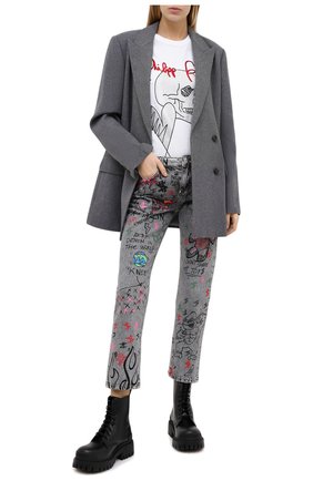 Женская хлопковая футболка PHILIPP PLEIN белого цвета по цене 41550 руб., арт. F20C WTK2072 PJY002N | Фото 2 Женская хлопковая футболка PHILIPP PLEIN белого цвета, арт. F20C WTK2072 PJY002N | Фото 2