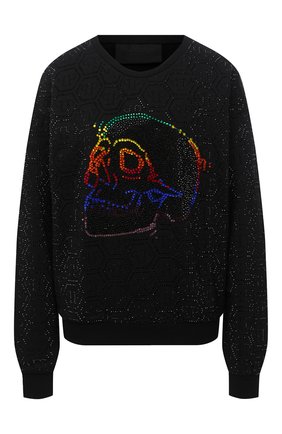 Женская хлопковый свитшот PHILIPP PLEIN черного цвета по цене 117450 руб., арт. F20C WJO0635 PJO002N | Фото 1 Женская хлопковый свитшот PHILIPP PLEIN черного цвета, арт. F20C WJO0635 PJO002N | Фото 1
