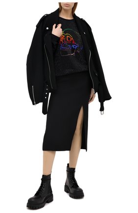 Женская хлопковый свитшот PHILIPP PLEIN черного цвета по цене 117450 руб., арт. F20C WJO0635 PJO002N | Фото 2 Женская хлопковый свитшот PHILIPP PLEIN черного цвета, арт. F20C WJO0635 PJO002N | Фото 2