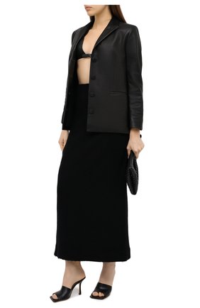 Женская топ-бра SAINT LAURENT черного цвета по цене 35650 руб., арт. 632947/Y7B09 | Фото 2 Женская топ-бра SAINT LAURENT черного цвета, арт. 632947/Y7B09 | Фото 2