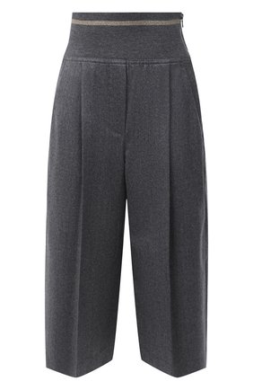Женские шерстяное кюлоты BRUNELLO CUCINELLI серого цвета по цене 93500 руб., арт. ME226P7477 | Фото 1 Женские шерстяное кюлоты BRUNELLO CUCINELLI серого цвета, арт. ME226P7477 | Фото 1