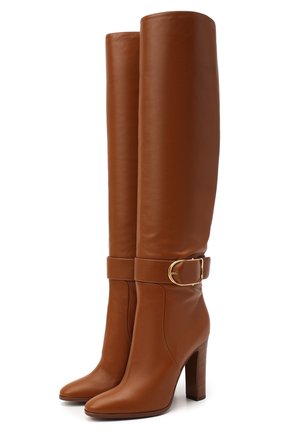 Женские кожаные ботфорты caroline DOLCE & GABBANA коричневого цвета по цене 142500 руб., арт. CU0662/AW694 | Фото 1 Женские кожаные ботфорты caroline DOLCE & GABBANA коричневого цвета, арт. CU0662/AW694 | Фото 1