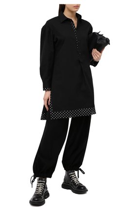 Женская хлопковая рубашка YOHJI YAMAMOTO черного цвета по цене 65100 руб., арт. FB-B54-001 | Фото 2 Женская хлопковая рубашка YOHJI YAMAMOTO черного цвета, арт. FB-B54-001 | Фото 2