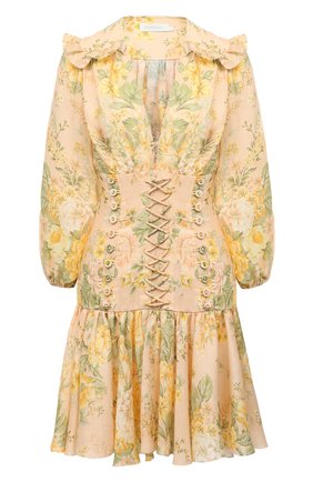Женское льняное платье ZIMMERMANN бежевого цвета по цене 75900 руб., арт. 8665DAME | Фото 1 Женское льняное платье ZIMMERMANN бежевого цвета, арт. 8665DAME | Фото 1