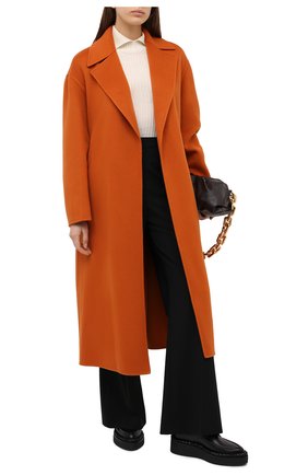 Женское кашемировое пальто LORO PIANA оранжевого цвета по цене 825000 руб., арт. FAL3652 | Фото 2 Женское кашемировое пальто LORO PIANA оранжевого цвета, арт. FAL3652 | Фото 2 (Материал внешний: Шерсть, Кашемир; Стили: Кэжуэл; 1-2-бортные: Однобортные; Рукава: Длинные; Длина (верхняя одежда): Длинные)