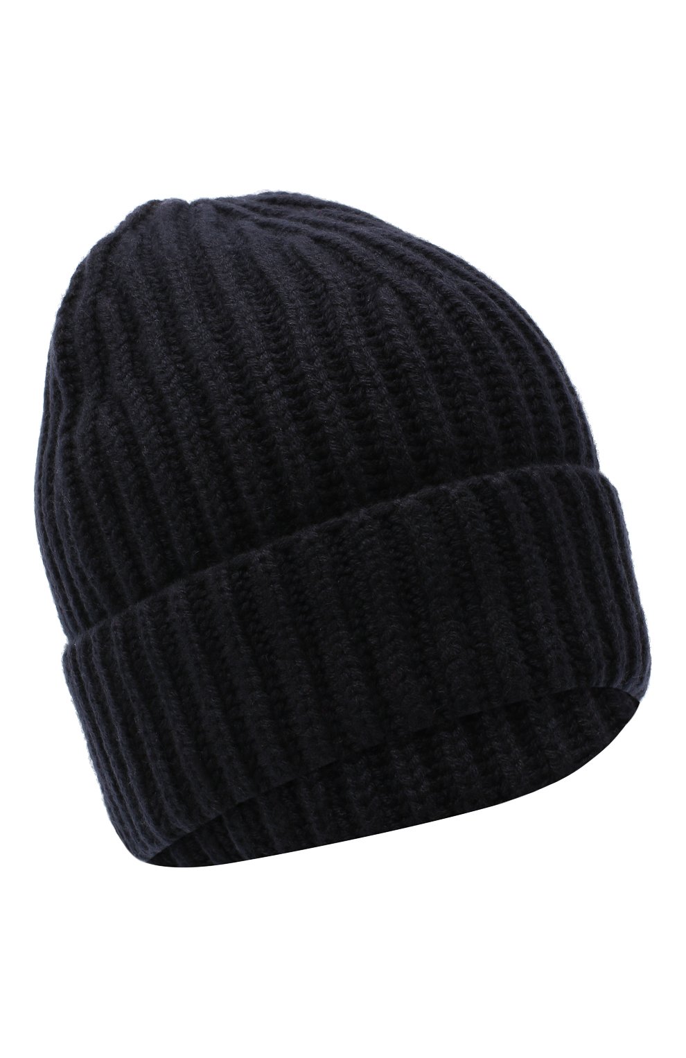 Женская кашемировая шапка LORO PIANA темно-синего цвета, арт. FAL4842 | Фото 1 (Материал: Текстиль, Кашемир, Шерсть; Региональные ограничения белый список (Axapta Mercury): RU)