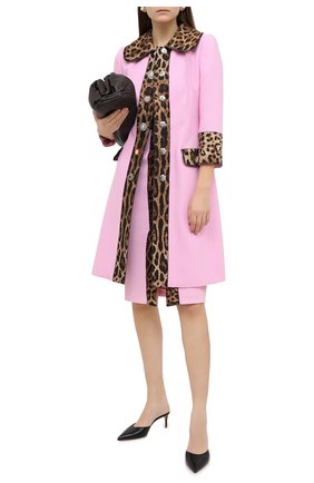 Женское пальто из шерсти и хлопка DOLCE & GABBANA розового цвета по цене 297500 руб., арт. J0AABZ/FU2TZ | Фото 2 Женское пальто из шерсти и хлопка DOLCE & GABBANA розового цвета, арт. J0AABZ/FU2TZ | Фото 2