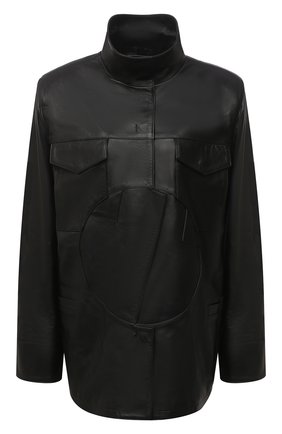 Женская кожаная куртка OFF-WHITE черного цвета по цене 214500 руб., арт. 0WJA043F20LEA0011000 | Фото 1 Женская кожаная куртка OFF-WHITE черного цвета, арт. 0WJA043F20LEA0011000 | Фото 1