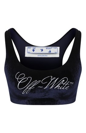 Женская топ из вискозы OFF-WHITE синего цвета по цене 19800 руб., арт. 0WV0023F20FAB0014501 | Фото 1 Женская топ из вискозы OFF-WHITE синего цвета, арт. 0WV0023F20FAB0014501 | Фото 1