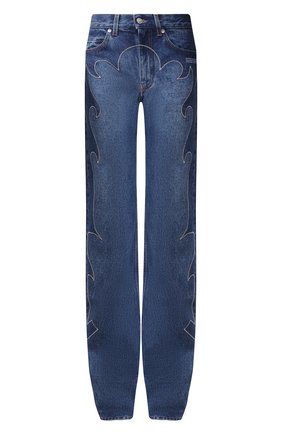 Женские джинсы OFF-WHITE синего цвета по цене 59700 руб., арт. 0WYA022F20DEN0014545 | Фото 1 Женские джинсы OFF-WHITE синего цвета, арт. 0WYA022F20DEN0014545 | Фото 1