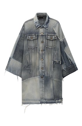 Женское джинсовое пальто SAINT LAURENT голубого цвета по цене 379500 руб., арт. 641234/Y372F | Фото 1 Женское джинсовое пальто SAINT LAURENT голубого цвета, арт. 641234/Y372F | Фото 1