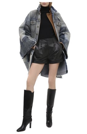 Женское джинсовое пальто SAINT LAURENT голубого цвета по цене 379500 руб., арт. 641234/Y372F | Фото 2 Женское джинсовое пальто SAINT LAURENT голубого цвета, арт. 641234/Y372F | Фото 2