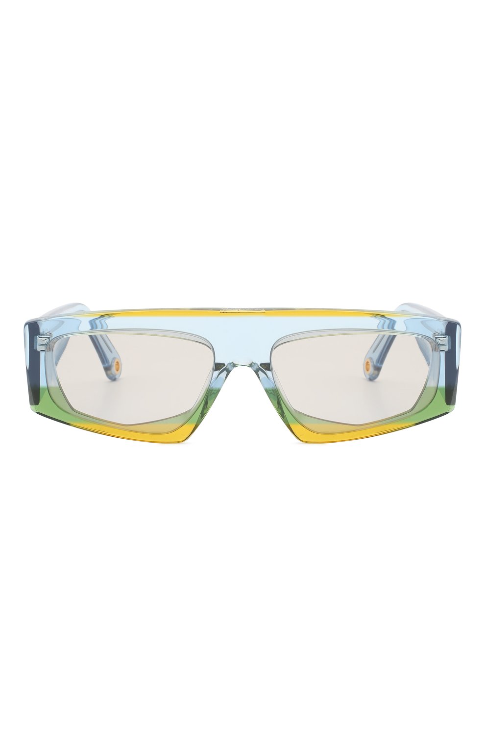Женские солнцезащитные очки JACQUEMUS голубого цвета по цене 0 руб., арт. LES LUNETTES YAUC0 MULTI YELL0W | Фото 3 Женские солнцезащитные очки JACQUEMUS голубого цвета, арт. LES LUNETTES YAUC0 MULTI YELL0W | Фото 3 (Региональные ограничения белый список (Axapta Mercury): RU; Тип очков: С/з; Очки форма: Прямоугольные, D-форма)