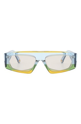 Женские солнцезащитные очки JACQUEMUS голубого цвета по цене 0 руб., арт. LES LUNETTES YAUC0 MULTI YELL0W | Фото 3 Женские солнцезащитные очки JACQUEMUS голубого цвета, арт. LES LUNETTES YAUC0 MULTI YELL0W | Фото 3 (Региональные ограничения белый список (Axapta Mercury): RU; Тип очков: С/з; Очки форма: Прямоугольные, D-форма)