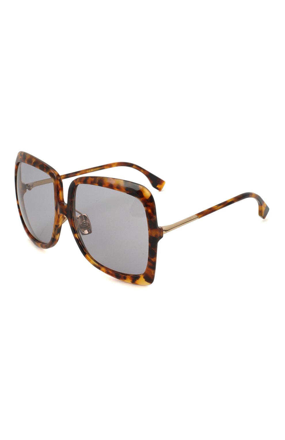 Женские солнцезащитные очки FENDI коричневого цвета, арт. 0429 9N4 | Фото 1 (Тип очков: С/з; Очки форма: Квадратные)