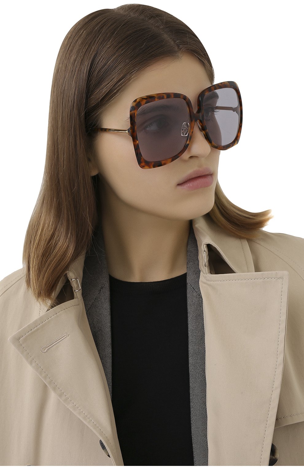 Женские солнцезащитные очки FENDI коричневого цвета по цене 25700 руб., арт. 0429 9N4 | Фото 2 Женские солнцезащитные очки FENDI коричневого цвета, арт. 0429 9N4 | Фото 2 (Тип очков: С/з; Очки форма: Квадратные)