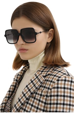 Женские солнцезащитные очки DIOR черного цвета по цене 27200 руб., арт. DI0RLINK1 807 | Фото 2 Женские солнцезащитные очки DIOR черного цвета, арт. DI0RLINK1 807 | Фото 2