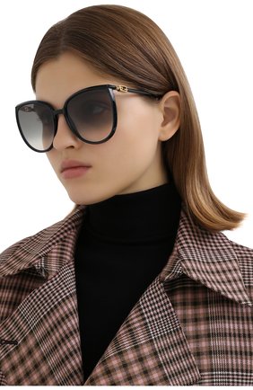 Женские солнцезащитные очки FENDI темно-синего цвета по цене 19400 руб., арт. 0432/G PJP | Фото 2 Женские солнцезащитные очки FENDI темно-синего цвета, арт. 0432/G PJP | Фото 2