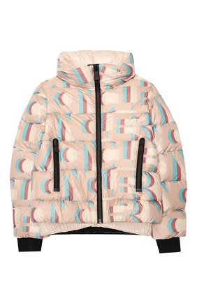 Детская пуховая куртка MONCLER розового цвета по цене 91700 руб., арт. F2-954-1A50E-10-54AKZ/4-6A | Фото 1 Детская пуховая куртка MONCLER розового цвета, арт. F2-954-1A50E-10-54AKZ/4-6A | Фото 1