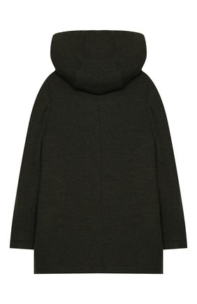 Детское шерстяное пальто DOLCE & GABBANA хаки цвета по цене 57550 руб., арт. L41C96/G7XLH/8-14 | Фото 2 Детское шерстяное пальто DOLCE & GABBANA хаки цвета, арт. L41C96/G7XLH/8-14 | Фото 2