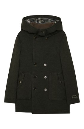 Детское шерстяное пальто DOLCE & GABBANA хаки цвета по цене 57550 руб., арт. L41C96/G7XLH/2-6 | Фото 1 Детское шерстяное пальто DOLCE & GABBANA хаки цвета, арт. L41C96/G7XLH/2-6 | Фото 1