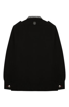 Детская джинсовая куртка PHILIPP PLEIN черного цвета по цене 67860 руб., арт. F20C GRA0070 PTE003N | Фото 2 Детская джинсовая куртка PHILIPP PLEIN черного цвета, арт. F20C GRA0070 PTE003N | Фото 2