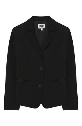 Детский жакет KARL LAGERFELD KIDS черного цвета по цене 22150 руб., арт. Z16J80 | Фото 1 Детский жакет KARL LAGERFELD KIDS черного цвета, арт. Z16J80 | Фото 1