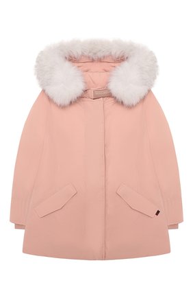 Детского пуховая парка WOOLRICH розового цвета по цене 42800 руб., арт. CFWK0U0112FR/UT0573/4-6 | Фото 1 Детского пуховая парка WOOLRICH розового цвета, арт. CFWK0U0112FR/UT0573/4-6 | Фото 1
