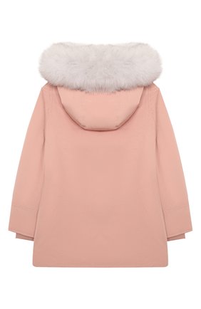 Детского пуховая парка WOOLRICH розового цвета по цене 42800 руб., арт. CFWK0U0112FR/UT0573/4-6 | Фото 2 Детского пуховая парка WOOLRICH розового цвета, арт. CFWK0U0112FR/UT0573/4-6 | Фото 2