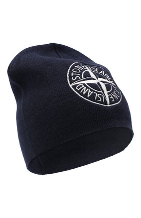 Детского шапка STONE ISLAND темно-синего цвета по цене 8210 руб., арт. 7316N06D3 | Фото 1 Детского шапка STONE ISLAND темно-синего цвета, арт. 7316N06D3 | Фото 1