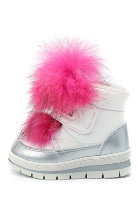 Детские утепленные ботинки JOG DOG розового цвета, арт. 13025R/ZAFFIR0 BALTIC0/23-28 | Фото 2 (Материал утеплителя: Шерсть, Натуральный мех; Материал внешний: Экокожа, Текстиль)