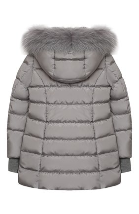 Детского пуховая куртка HERNO серого цвета по цене 59950 руб., арт. PI0100G/20045/10A-14A | Фото 2 Детского пуховая куртка HERNO серого цвета, арт. PI0100G/20045/10A-14A | Фото 2