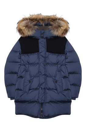 Детский пуховая куртка HERNO синего цвета по цене 58150 руб., арт. PI0088B/12004/10A-14A | Фото 1 Детский пуховая куртка HERNO синего цвета, арт. PI0088B/12004/10A-14A | Фото 1