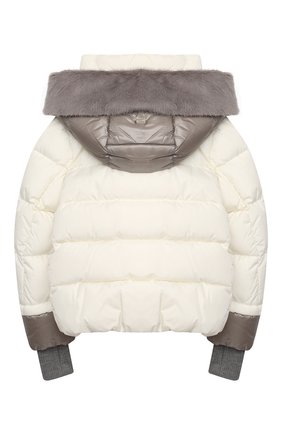 Детского пуховая куртка HERNO белого цвета по цене 46500 руб., арт. PI0085G/12004/10A-14A | Фото 2 Детского пуховая куртка HERNO белого цвета, арт. PI0085G/12004/10A-14A | Фото 2