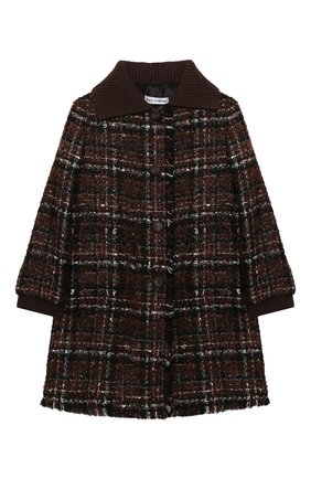 Детское твидовое пальто DOLCE & GABBANA коричневого цвета по цене 68300 руб., арт. L53C93/FQMHD/2-6 | Фото 1 Детское твидовое пальто DOLCE & GABBANA коричневого цвета, арт. L53C93/FQMHD/2-6 | Фото 1