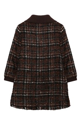 Детское твидовое пальто DOLCE & GABBANA коричневого цвета по цене 68300 руб., арт. L53C93/FQMHD/2-6 | Фото 2 Детское твидовое пальто DOLCE & GABBANA коричневого цвета, арт. L53C93/FQMHD/2-6 | Фото 2