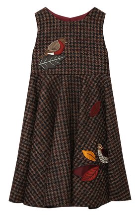 Детское шерстяное платье DOLCE & GABBANA коричневого цвета по цене 78150 руб., арт. L52DP6/FQMH3/2-6 | Фото 1 Детское шерстяное платье DOLCE & GABBANA коричневого цвета, арт. L52DP6/FQMH3/2-6 | Фото 1 (Материал подклада: Вискоза; Материал внешний: Шерсть; Рукава: Без рукавов, Короткие; Случай: Повседневный; Девочки Кросс-КТ: Платье-одежда; Региональные ограничения белый список (Axapta Mercury): RU; Ростовка одежда: 2 года | 92 см, 3 года | 98 см, 4 года | 104 см, 5 лет | 110 см, 6 лет | 116 см)