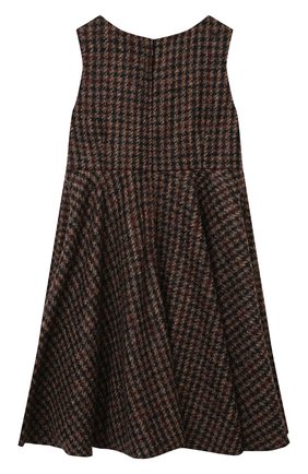 Детское шерстяное платье DOLCE & GABBANA коричневого цвета по цене 78150 руб., арт. L52DP6/FQMH3/2-6 | Фото 2 Детское шерстяное платье DOLCE & GABBANA коричневого цвета, арт. L52DP6/FQMH3/2-6 | Фото 2 (Материал подклада: Вискоза; Материал внешний: Шерсть; Рукава: Без рукавов, Короткие; Случай: Повседневный; Девочки Кросс-КТ: Платье-одежда; Региональные ограничения белый список (Axapta Mercury): RU; Ростовка одежда: 2 года | 92 см, 3 года | 98 см, 4 года | 104 см, 5 лет | 110 см, 6 лет | 116 см)