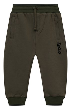 Детские хлопковые джоггеры DOLCE & GABBANA хаки цвета по цене 19950 руб., арт. L4JPBW/G7XLG/2-6 | Фото 1 Детские хлопковые джоггеры DOLCE & GABBANA хаки цвета, арт. L4JPBW/G7XLG/2-6 | Фото 1