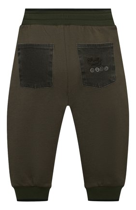 Детские хлопковые джоггеры DOLCE & GABBANA хаки цвета по цене 19950 руб., арт. L4JPBW/G7XLG/2-6 | Фото 2 Детские хлопковые джоггеры DOLCE & GABBANA хаки цвета, арт. L4JPBW/G7XLG/2-6 | Фото 2