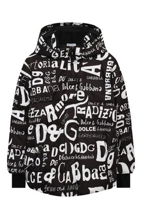 Детского пуховая куртка DOLCE & GABBANA черно-белого цвета по цене 68700 руб., арт. L4JB0J/FSSES/8-14 | Фото 1 Детского пуховая куртка DOLCE & GABBANA черно-белого цвета, арт. L4JB0J/FSSES/8-14 | Фото 1