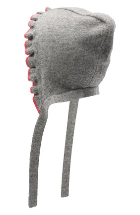 Детского кашемировая шапка LES LUTINS PARIS серого цвета, арт. 20H109/LAURA | Фото 2 (Материал: Кашемир, Шерсть, Текстиль)