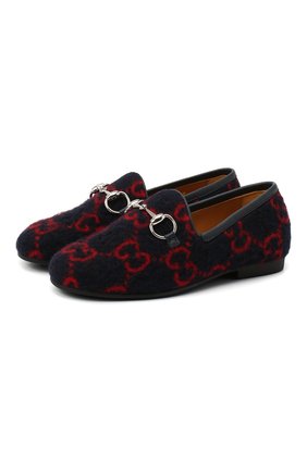 Детские шерстяные лоферы GUCCI синего цвета по цене 36350 руб., арт. 629357/G38V0 | Фото 1 Детские шерстяные лоферы GUCCI синего цвета, арт. 629357/G38V0 | Фото 1 (Материал внутренний: Натуральная кожа; Материал внешний: Шерсть, Текстиль; Девочки-школьная форма: Классическая обувь; Региональные ограничения белый список (Axapta Mercury): RU; Длина стельки: 19,5; толщина подошвы: 0,3; ширина носка стельки: 6,5)