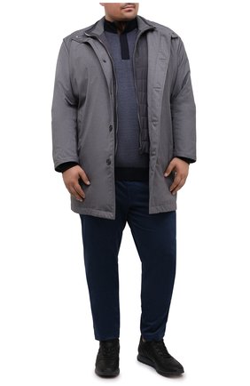 Мужской джемпер из шерсти и кашемира PAUL&SHARK синего цвета по цене 52700 руб., арт. I20P1155/GQH/3XL-6XL | Фото 2 Мужской джемпер из шерсти и кашемира PAUL&SHARK синего цвета, арт. I20P1155/GQH/3XL-6XL | Фото 2 (Материал внешний: Шерсть; Рукава: Длинные; Мужское Кросс-КТ: Джемперы; Принт: Без принта; Вырез: Круглый; Длина (для топов): Удлиненные)