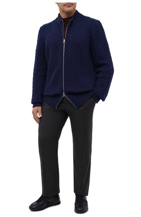 Мужская кашемировый кардиган KITON синего цвета по цене 366000 руб., арт. UK12069/4XL-8XL | Фото 2 Мужская кашемировый кардиган KITON синего цвета, арт. UK12069/4XL-8XL | Фото 2